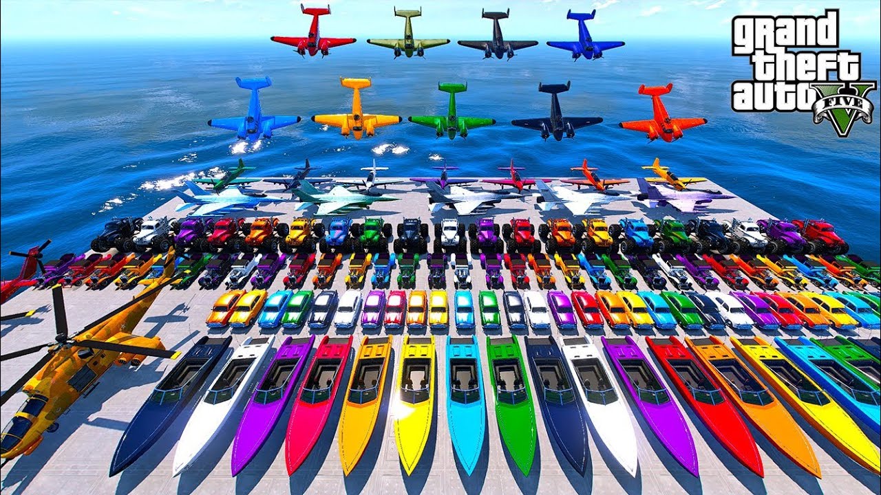 Insane GTA 5 Stunt Racing Madness as Spider-Man Takes on Supercars, Bikes and Monster Trucks