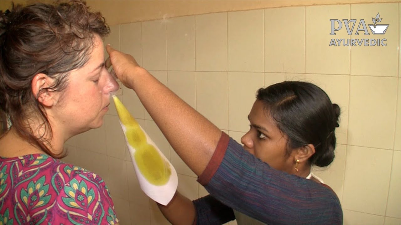 PVA: Nasyam (Nose cleansing) Ayurveda treatment