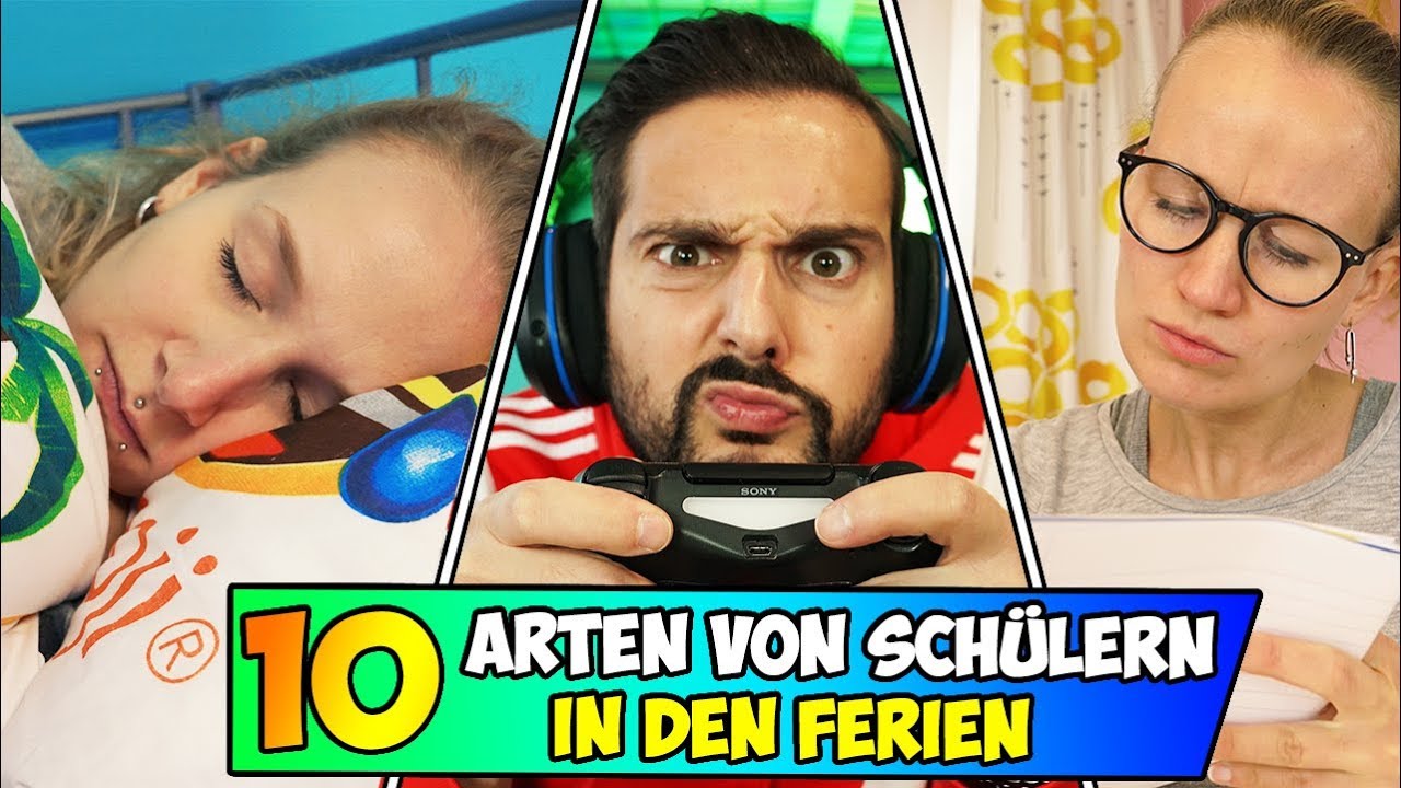 10 Arten von Schülern in den FERIEN! Zocker, Streberin, Gammlerin...