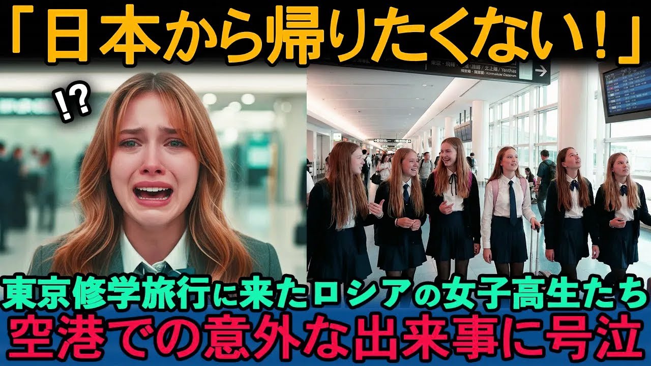 【海外の反応】「もうロシアに帰りたくない」ロシア名門女子高生が羽田空港で体験した