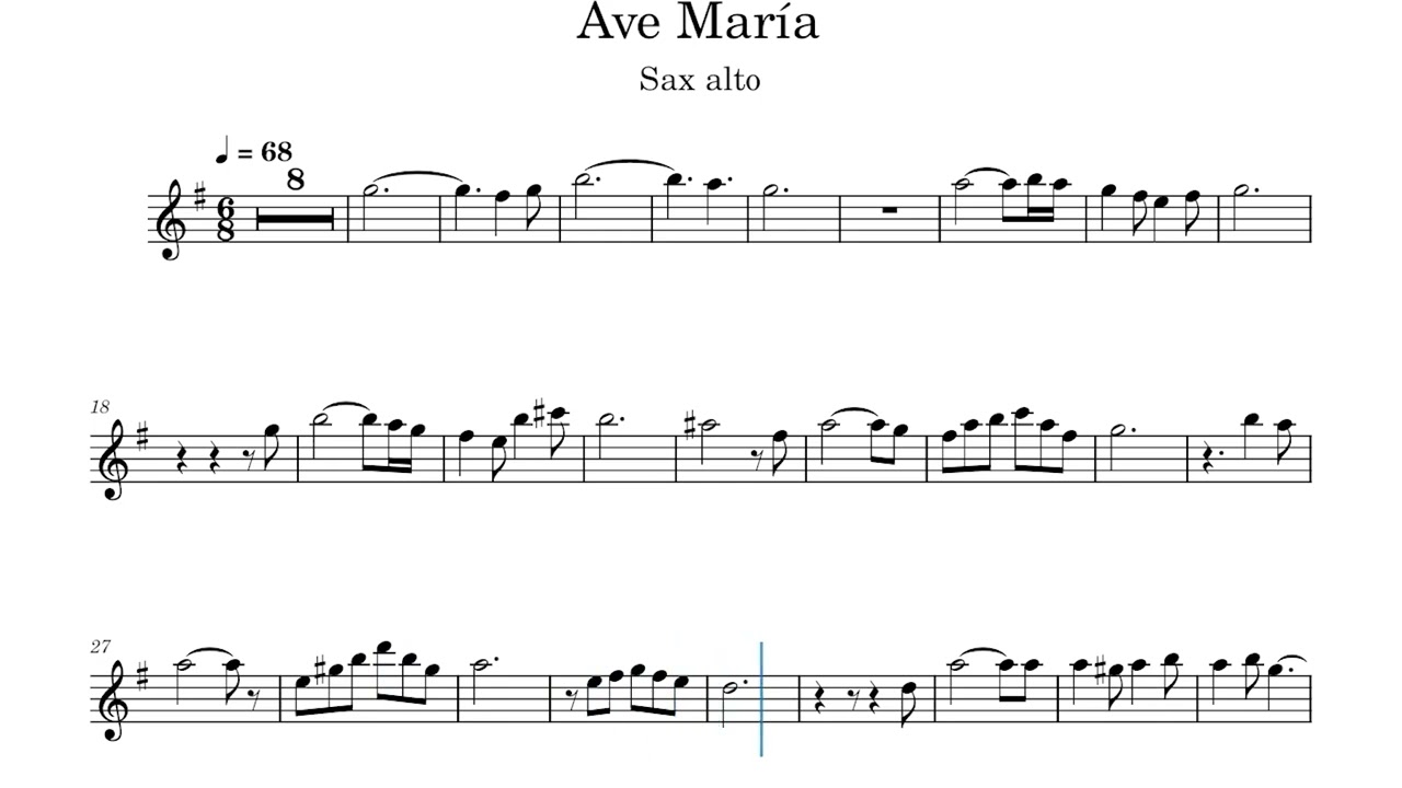 Ave María Sax Alto Partitura