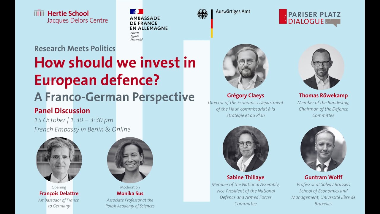 Research meets Politics: How should we invest in European defence? A Franco-German Perspective