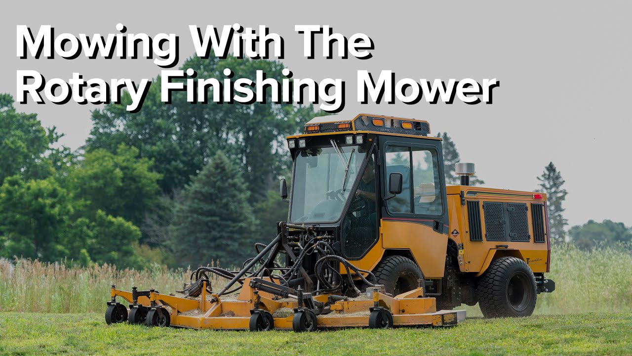 Mowing With The Trackless Rotary Finishing Mower