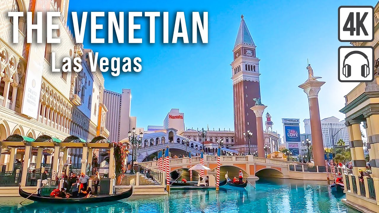 Venetian Walking Tour (Las Vegas) - [Immersive sound - 4K/60fps]