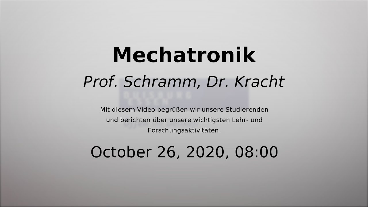 Lehrstuhl für Mechatronik