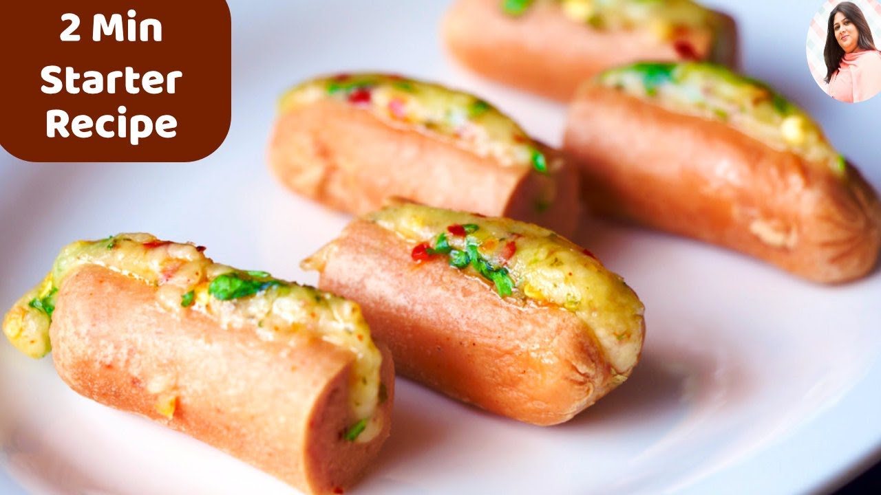 2 min Starter Recipe, Instant Starter, Beginners & Bachelor Recipe, less ingredients, Cheesy Sausage