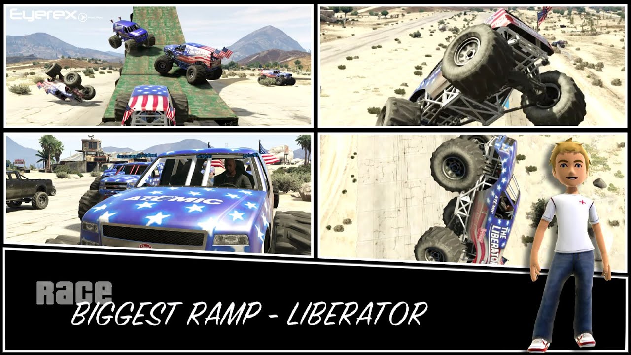 GTA 5 Online Race BIGGEST RAMP - LIBERATOR
