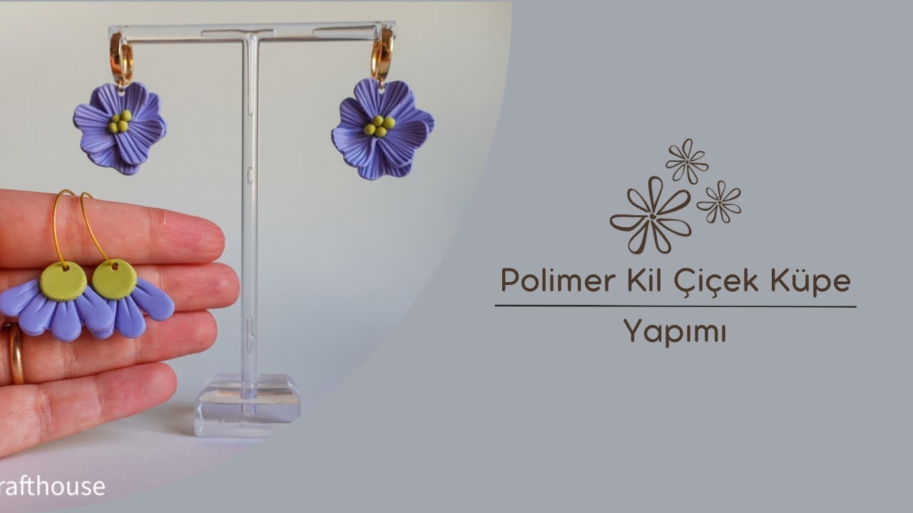 BAŞTAN SONA POLİMER KİLDEN K&Uuml;PE YAPIMI / T&uuml;m detaylarıyla kilden takı yapımı