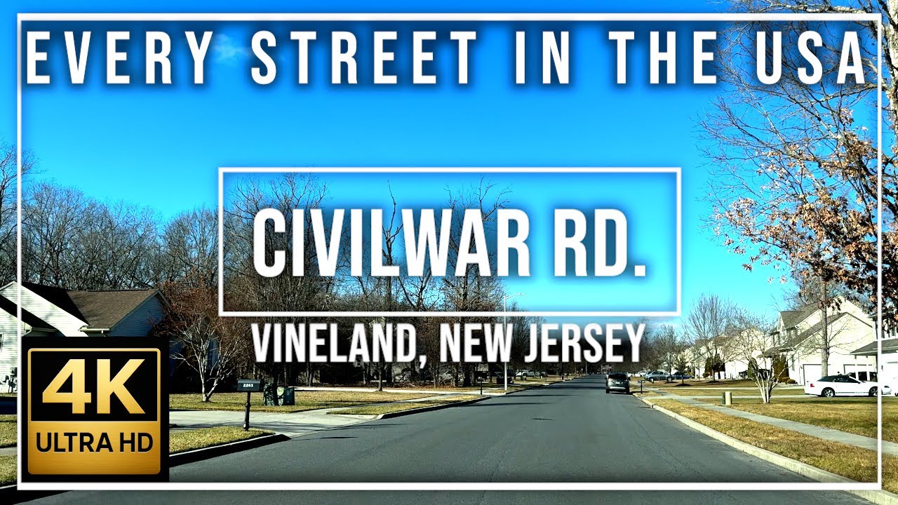 Civilwar Rd  Vineland, New Jersey 4K Ultra HD Every Street in the USA – Relaxing Music
