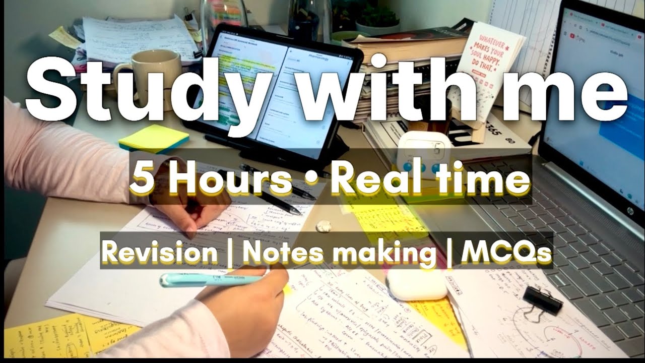 Maximize Your Day: 5 Hours Study & Work With Me | No Talking, Rain Ambience | Day 60 | DEEP WORK