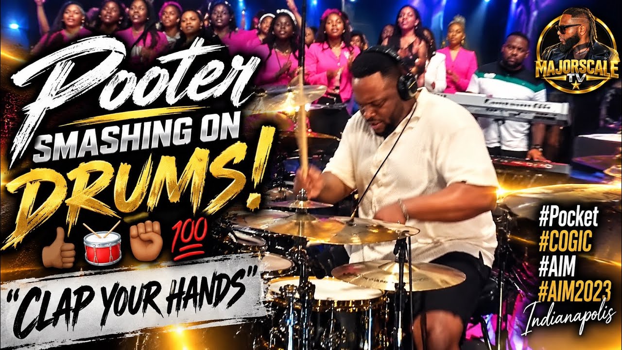 Pooter smashing on drums! 👍🏾🥁✊🏾💯 