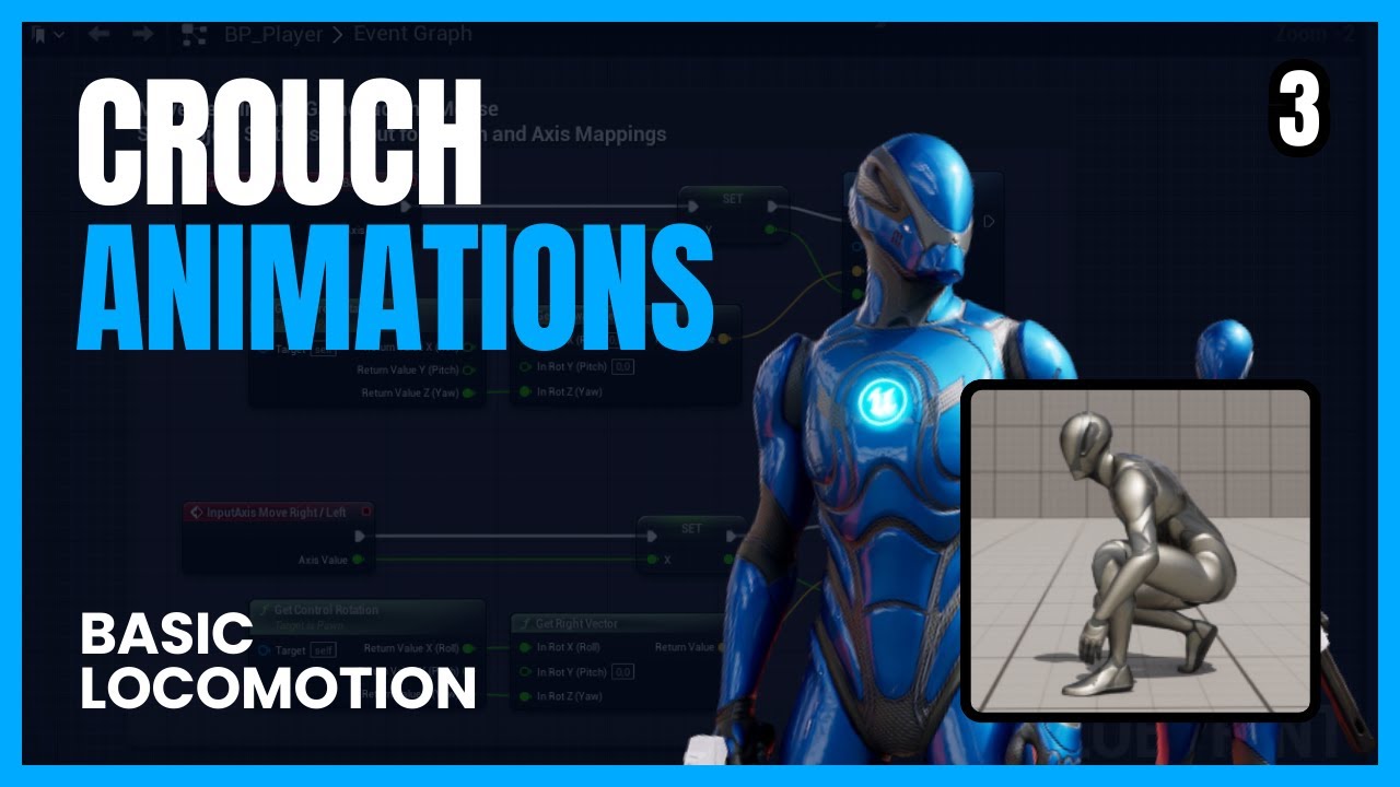 UE5 - Basic Locomotion: Crouch Animations (REPLICATED)