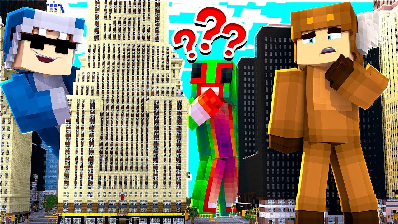 WORLD'S BIGGEST HIDE N SEEK with UNSPEAKABLEGAMING & SHARK in Minecraft!