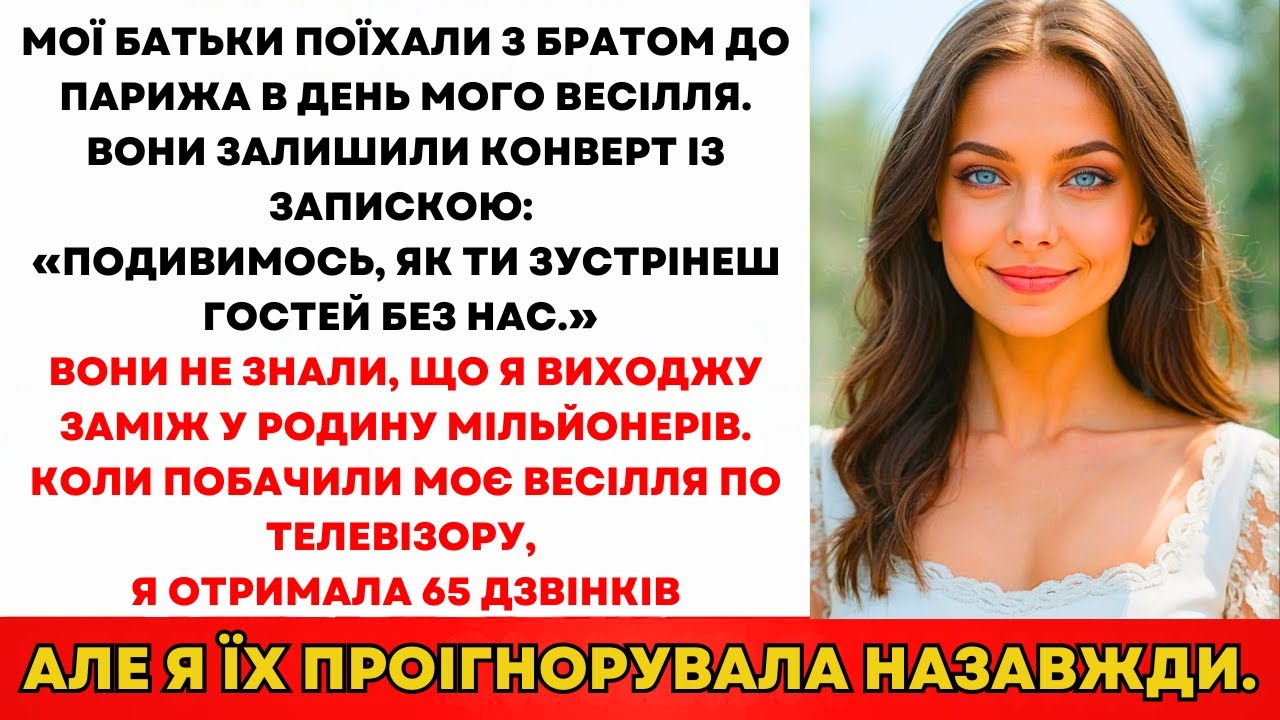 У День Мого Весілля Батьки Полетіли До Парижа — Не Знали Про Мого Нареченого-Мільйонера