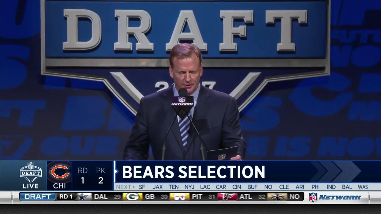 Chicago Bears select Mitchell Trubisky 2nd overall NFL Draft 2017