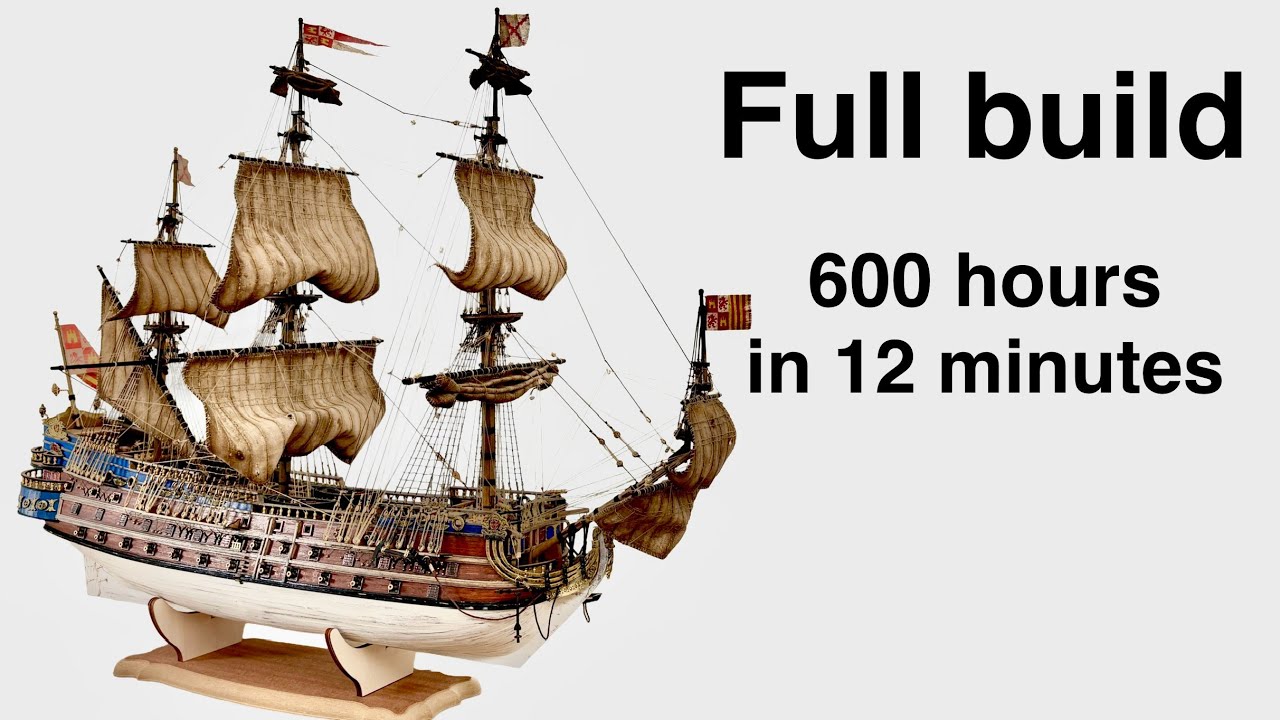Time Lapse: San Felipe Wooden Model Ship | Complete Step-by-Step Construction from Keel to Sails