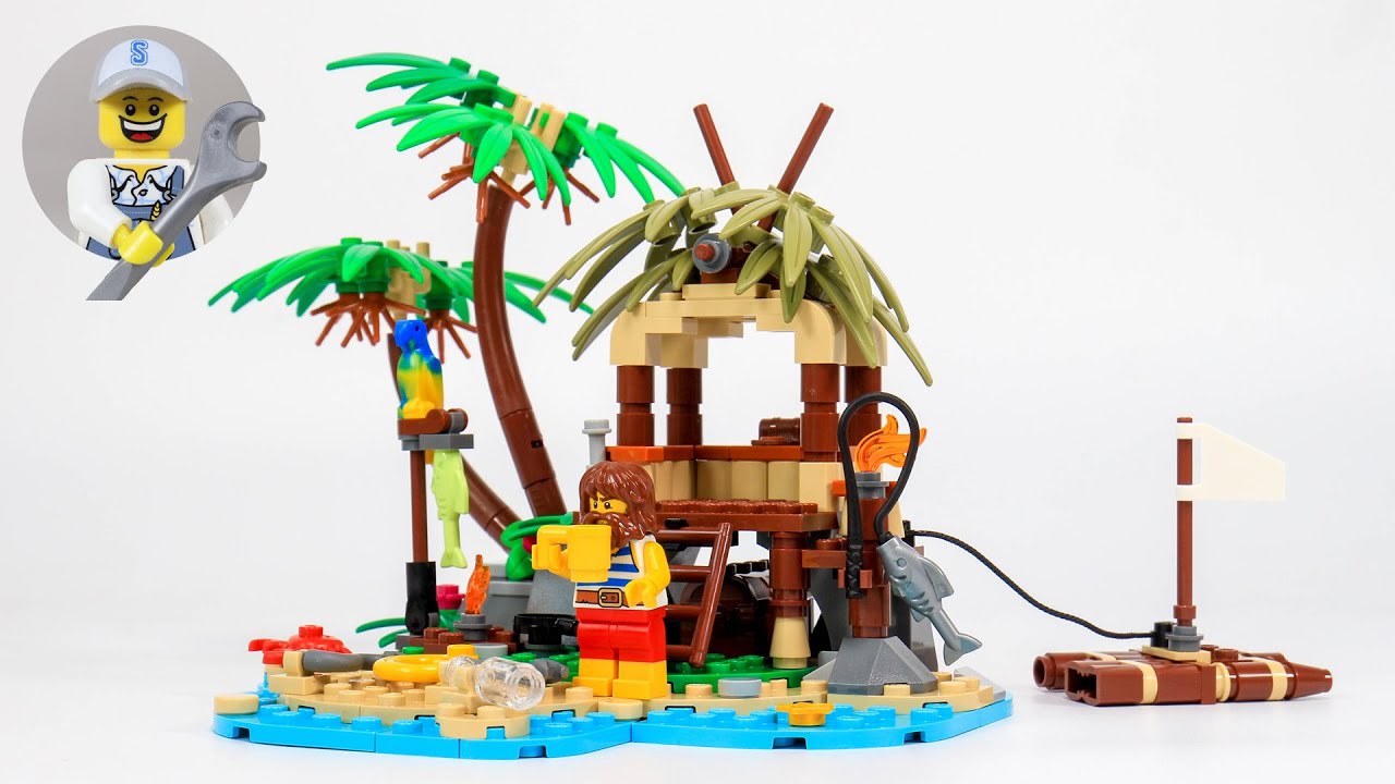 Lego Ideas 40566 Ray the Castaway stop motion speed build 4K
