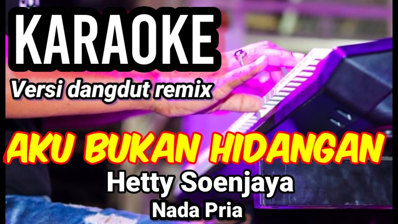 AKU BUKAN HIDANGAN - Hetty Soenjaya | Karaoke remix nada pria | Lirik