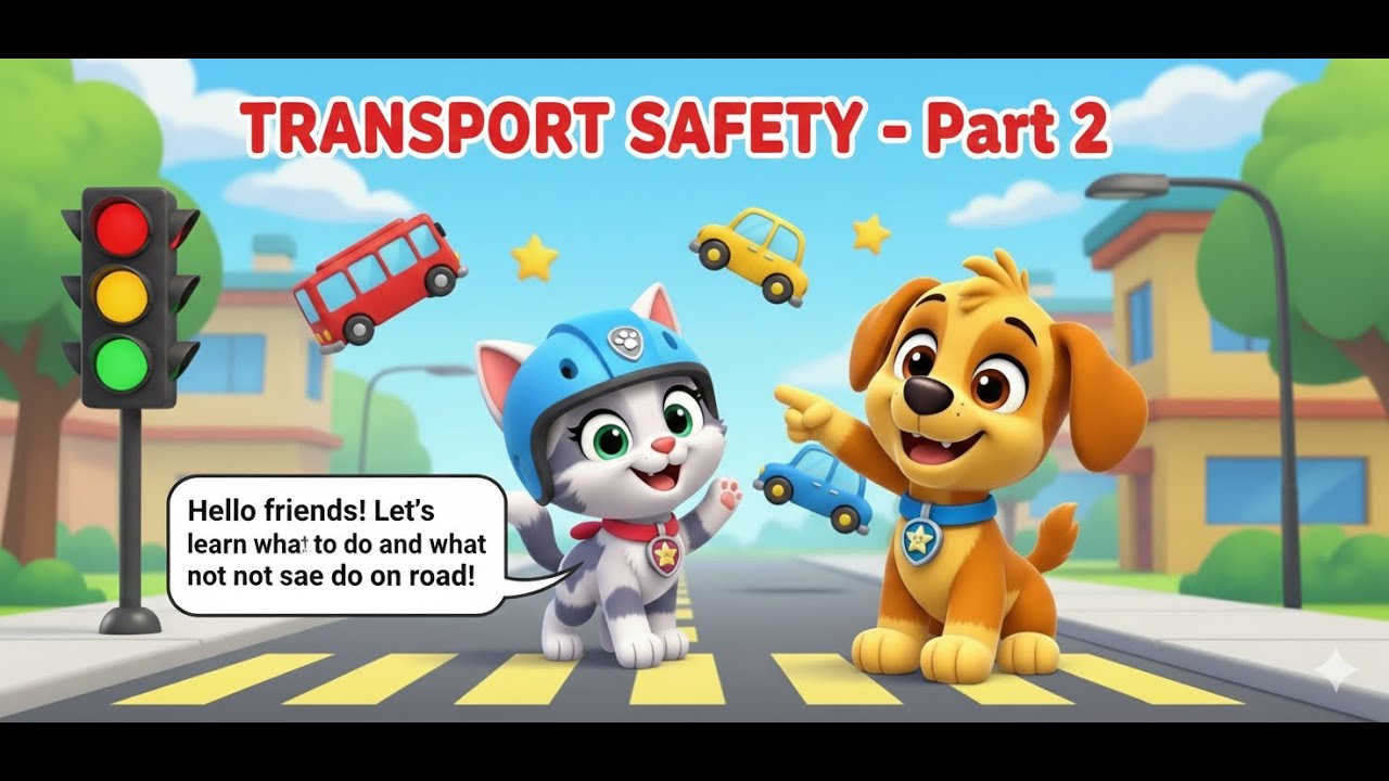 Transport Safety 🚦 | Part 2 | Learning Videos for Kids | Tiny Tales Garden