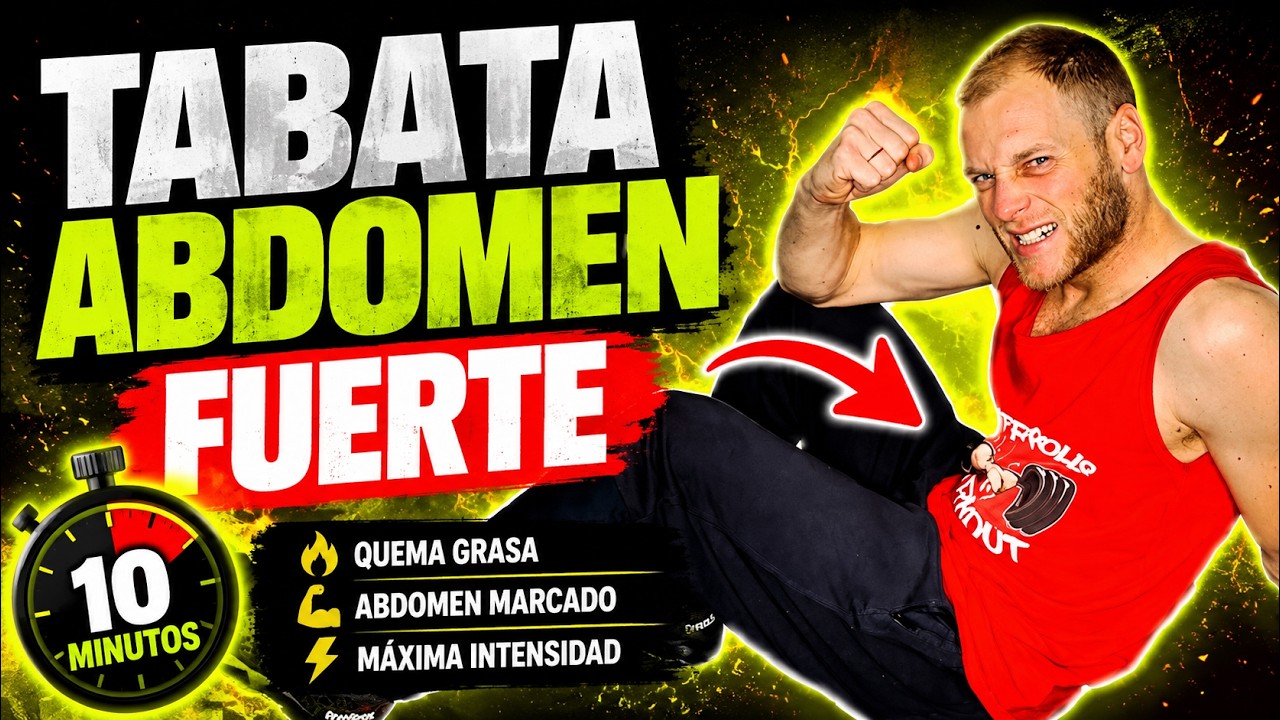 TABATA 10 MINUTOS ► EJERCICIOS para TONIFICAR el ABDOMEN en Casa !!!😻