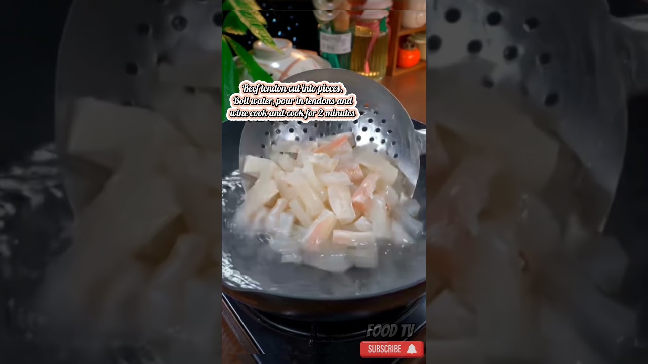 beef tendon stir-fried with spicy chili #food #shorts
