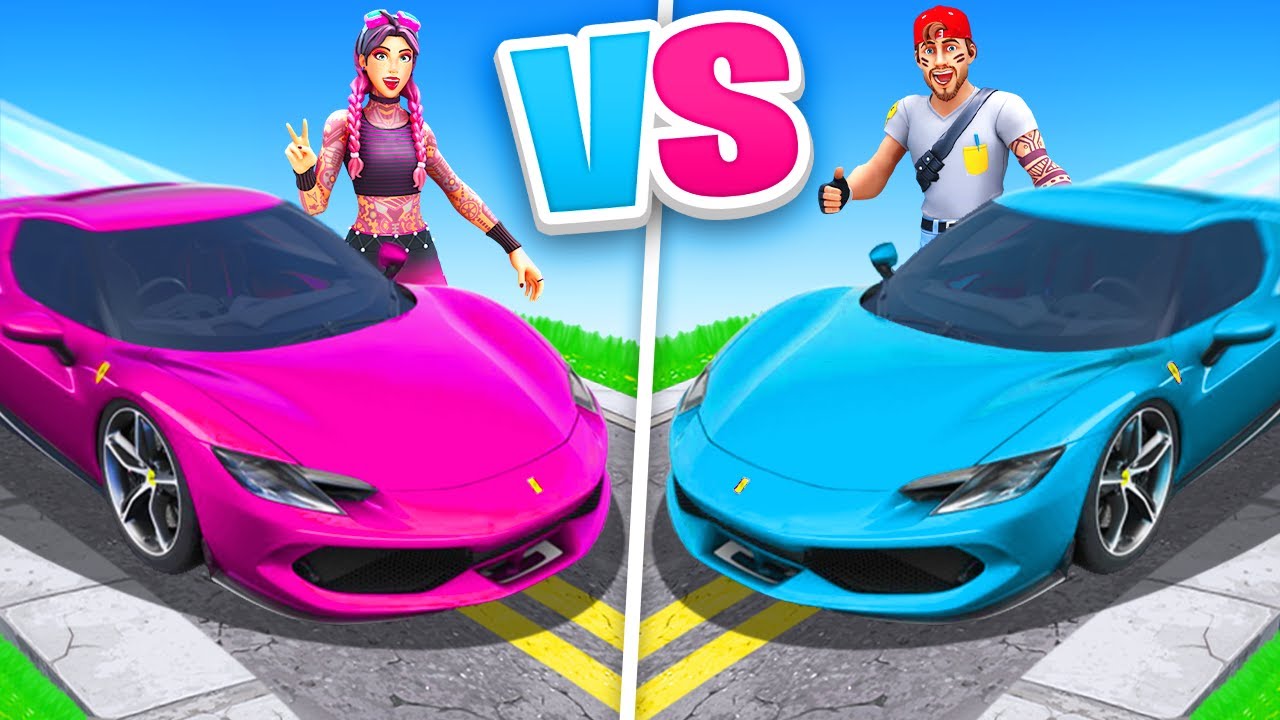 FILLE vs GARCON Voiture CHALLENGE sur FORTNITE