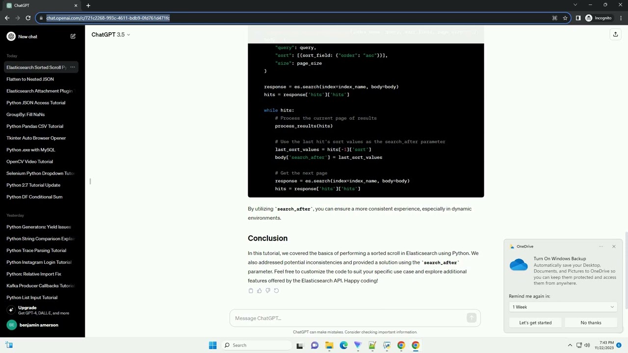 Elasticsearch Sorted scroll in python inconsistent