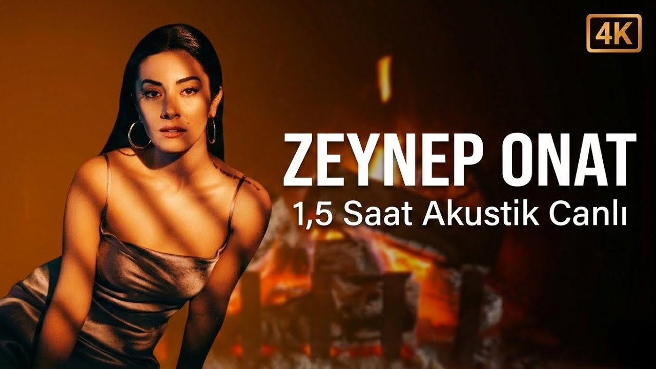 Şömine eşliğinde Zeynep Onat