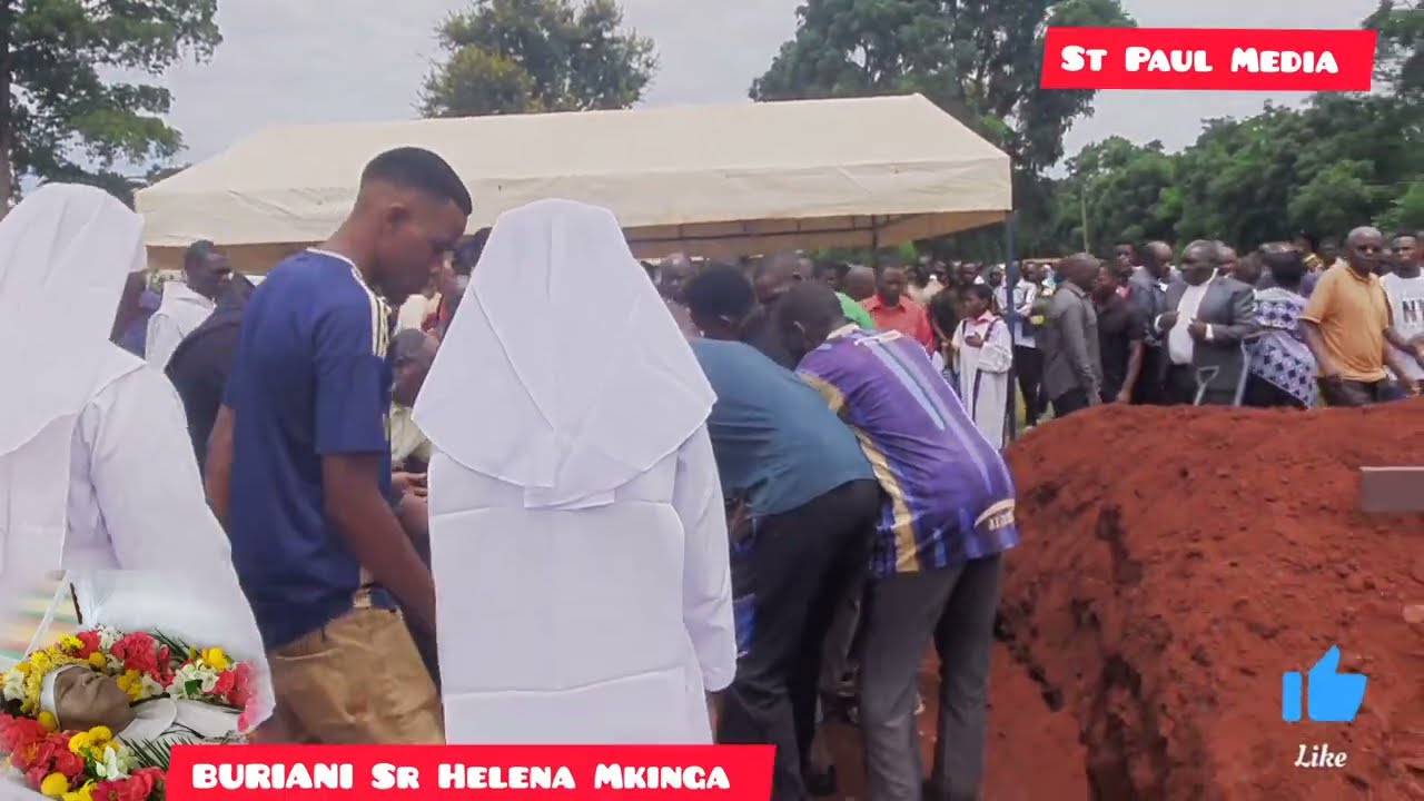 #WAKUSINDIKIZE MALAIKA,, MAANDAMANO YA  MAKABURINI MAZISHI YA SR HELENA MKINGA OSB, CHIPOLE, SONGEA 