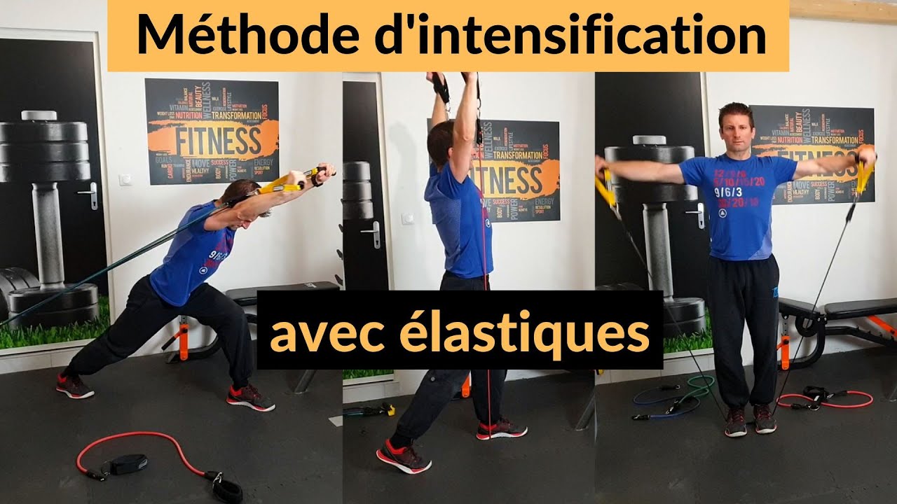 Musculation avec élastiques, les ÉPAULES avec les méthodes TRISET et SUPERSET