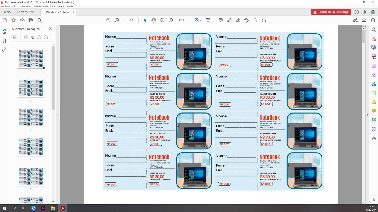 Como fazer rifa online grátis, como numeração no Canva + Template Grátis