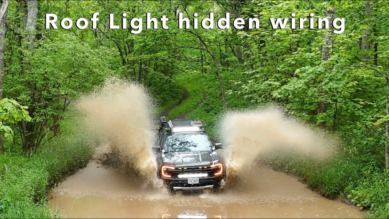 Roof Rack off-road light wiring AUX 5 Ranger Raptor and some off roading