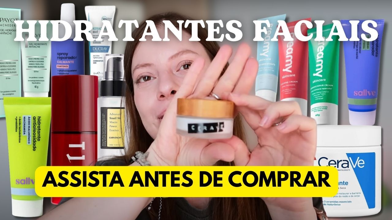 HIDRATANTES FACIAIS: Qual escolher para pele oleosa e com acne? | Sallve, Creamy, Eucerin, Cerave