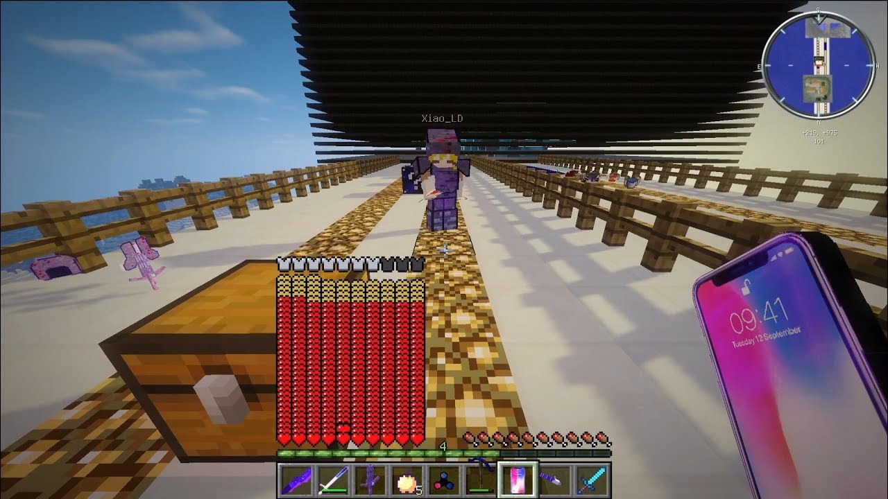 木鱼我的世界 Minecraft 幸运方块大乱斗，我的天哪！木鱼和小铃铛开出了苹果X？