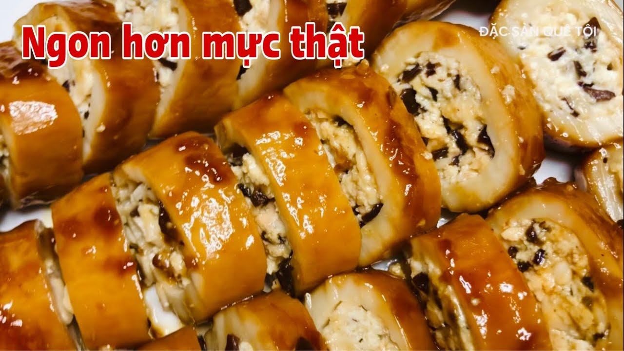 MỰC NHỒI THỊT CHAY nhưng người ăn mặn luôn yêu cầu.