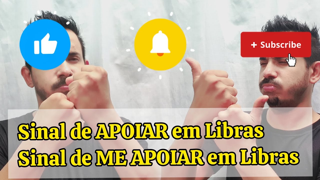 Sinal de APOIAR em Libras
