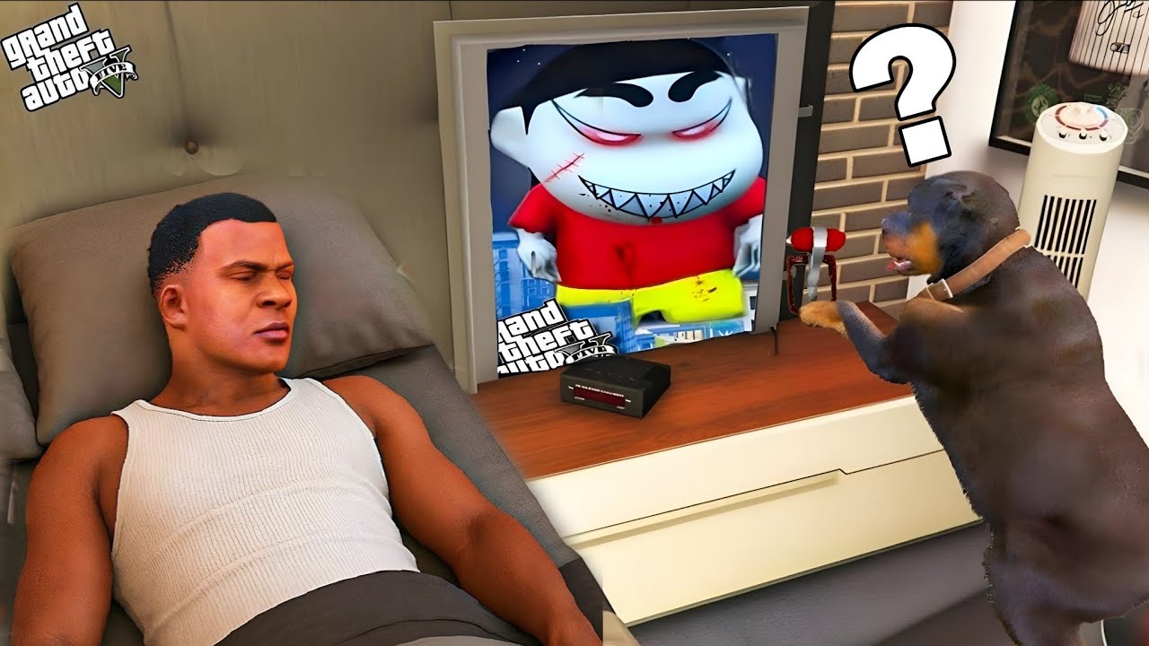 GTA5's Most Horror Hidden Tunnel Franklin, chop & Shinchan Found in Franklin Room!