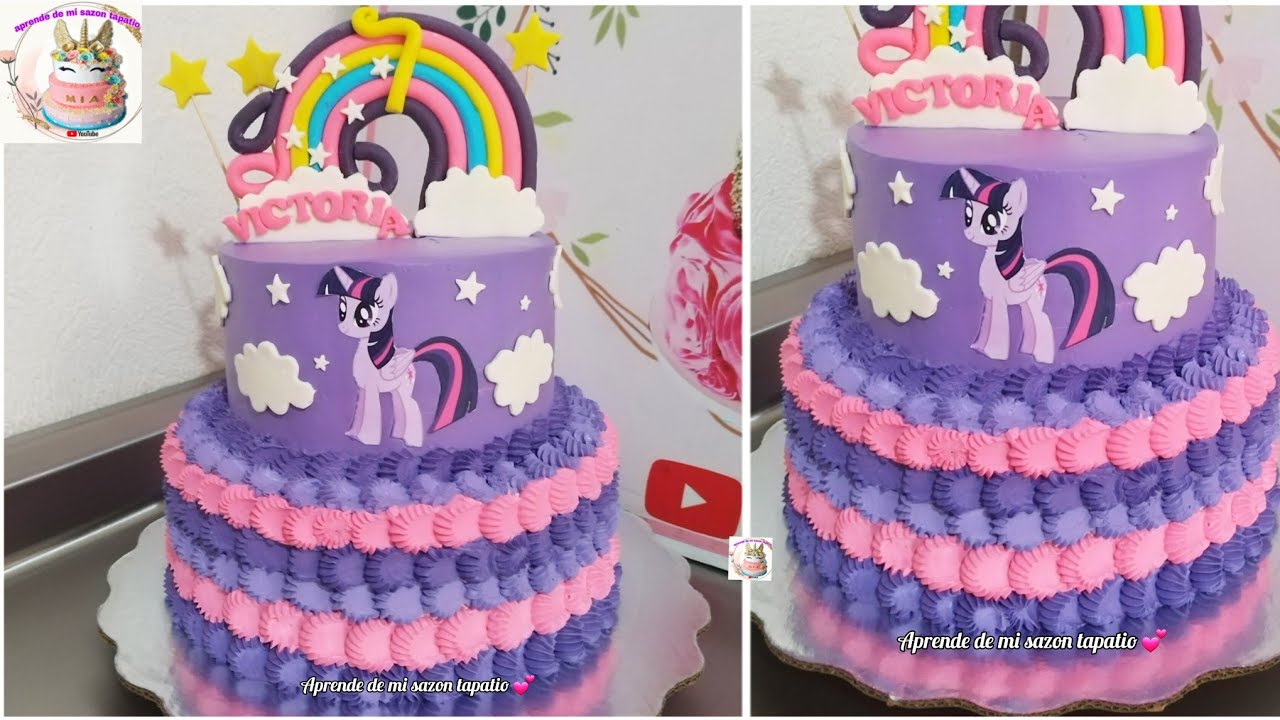 Pastel de my little pony | My little Pony cake | torta decorada de My little pony en chantilly