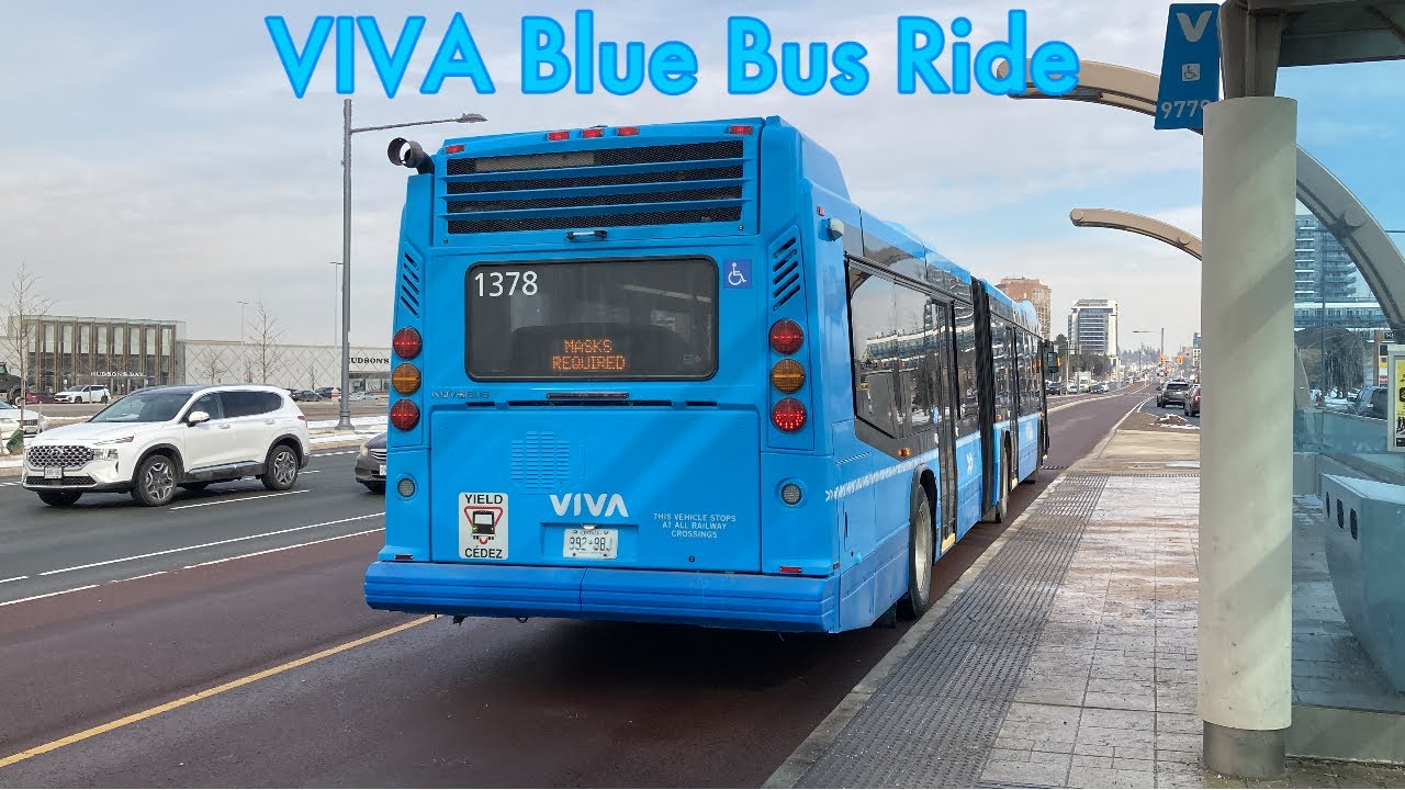 York Region YRT/Viva Blue Bus Ride From Finch Terminal to 16th-Carville 03/14/2022
