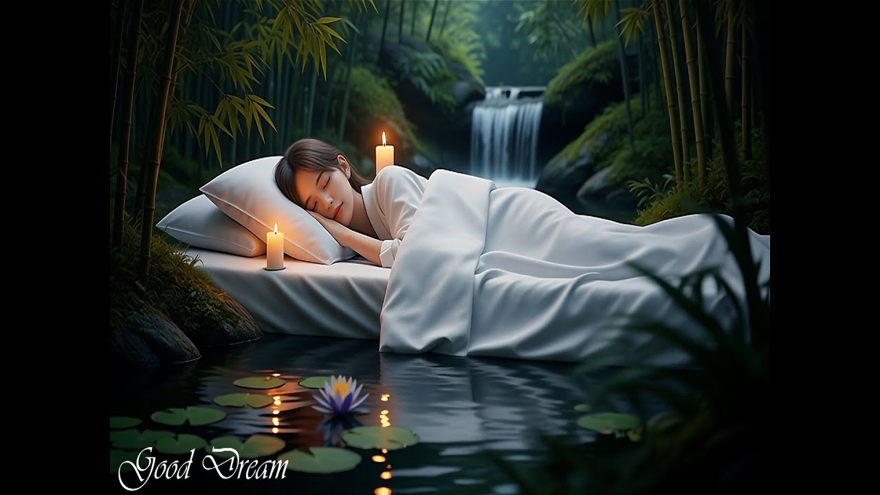 Good Dream 🌙 Deep Sleep Music | Bamboo Garden & Water Sounds for Relaxation