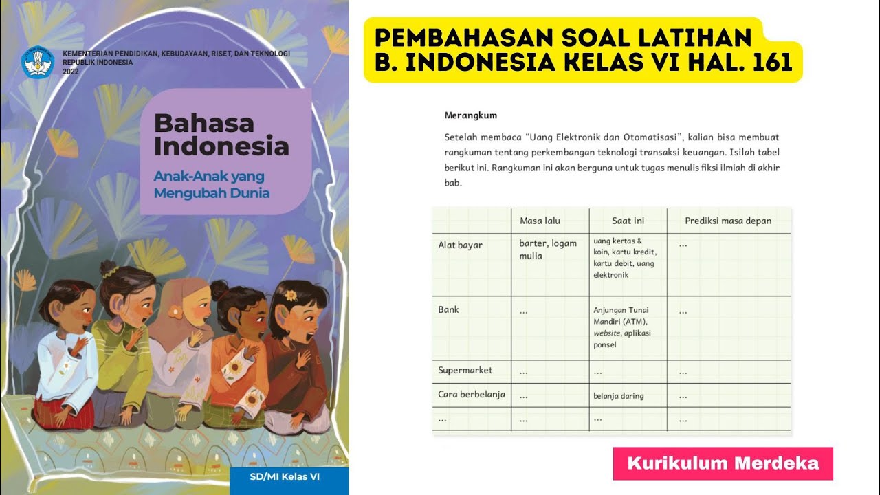 Pembahasan Soal Latihan Bahasa Indonesia Kelas VI halaman 161