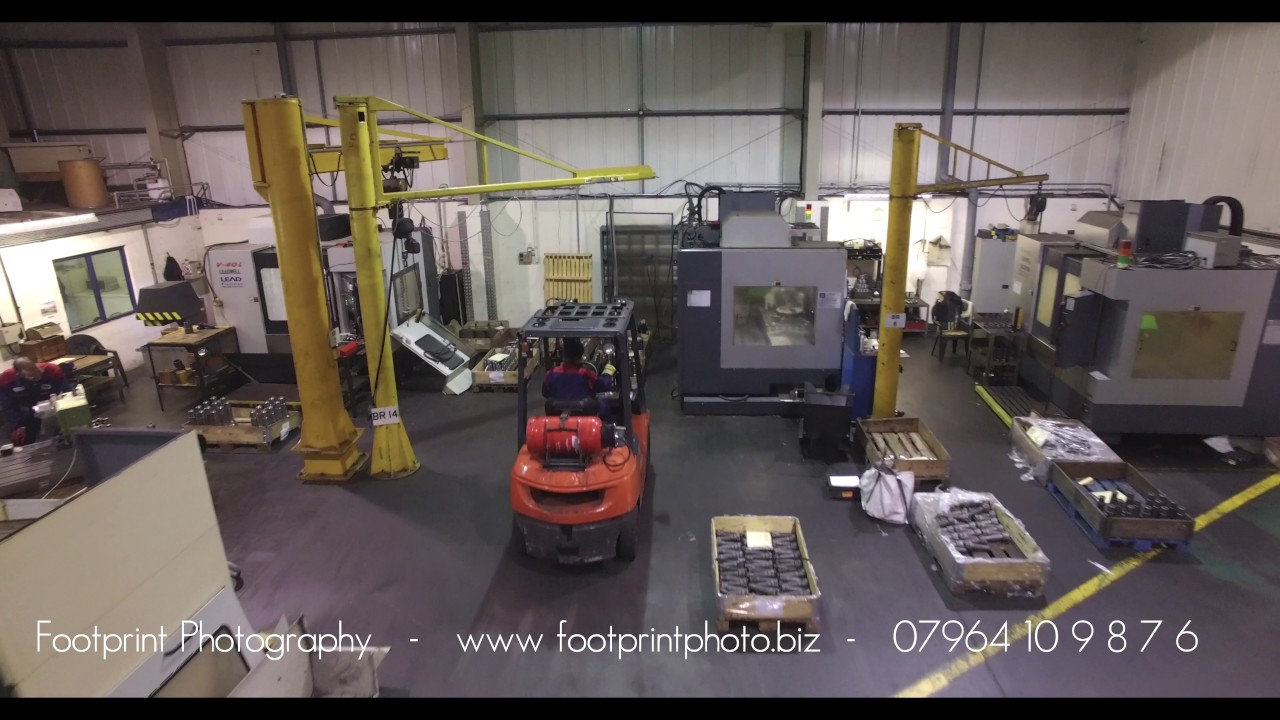 Flying a drone inside a factory for a client