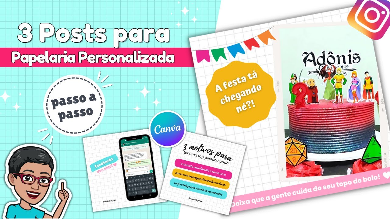Crie DO ZERO 3 Posts para divulgar seus personalizados no Instagram | PASSO A PASSO no Canva