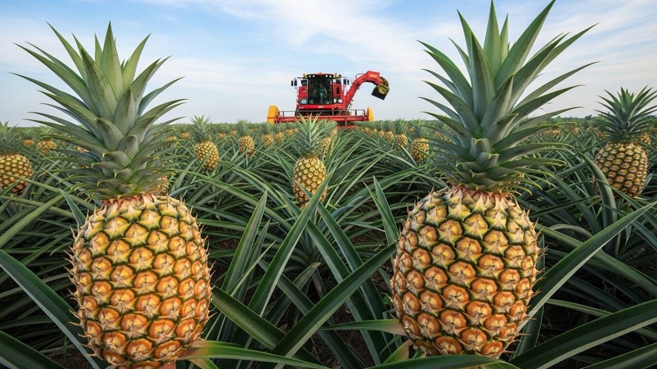 How Pineapples Are Harvested and Turned Into Drinks | Modern Agriculture Technology