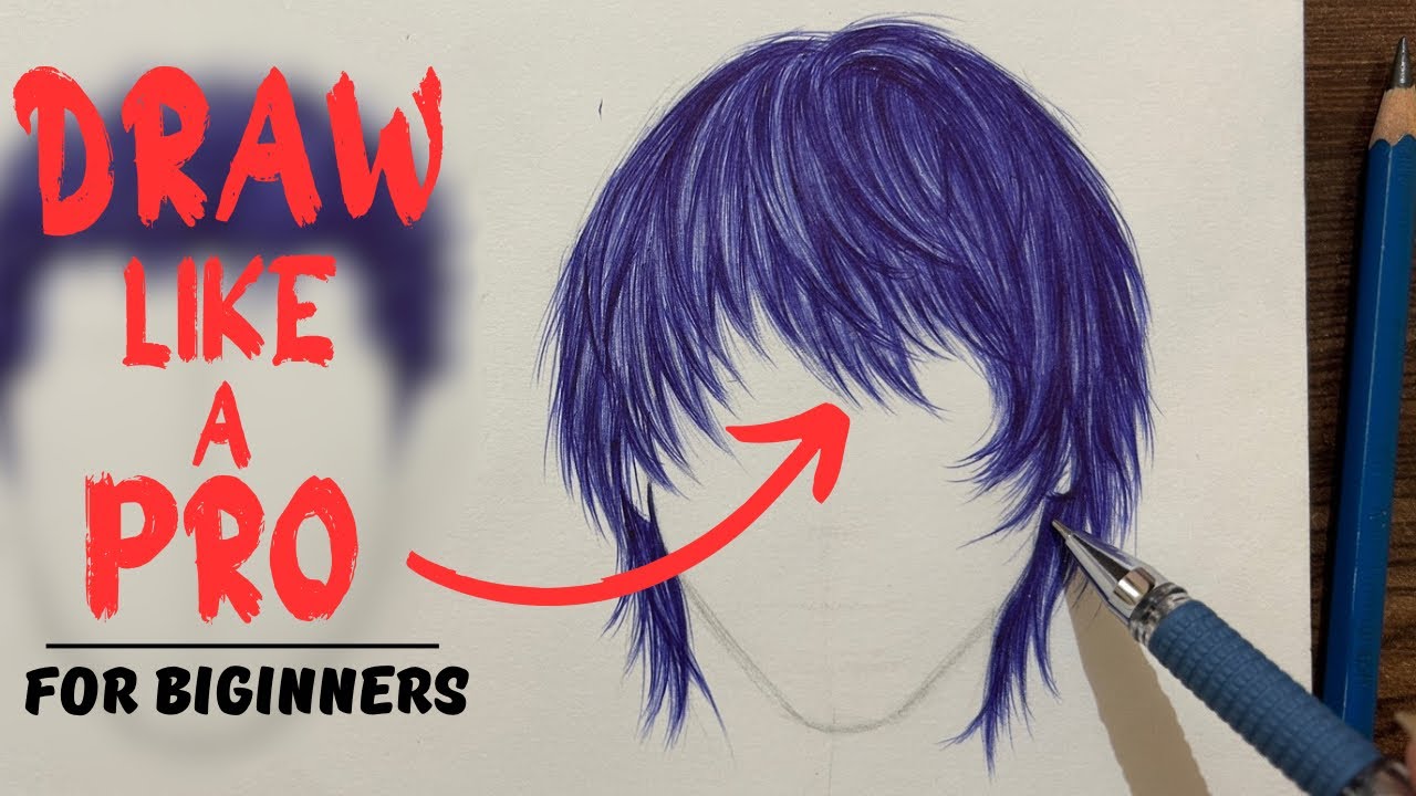 LEARN HOW TO DRAW HAIR | EASY STEPS | BY GANESH SHIMPI
