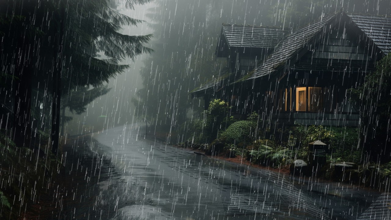 Heavy Rainstorm at Night to Sleep Instantly | Rain Sounds for Sleeping & Relax