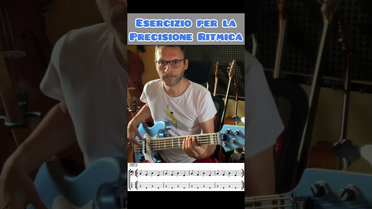 Esercizio per migliorare la precisione ritmica con il basso elettrico #imparailbasso