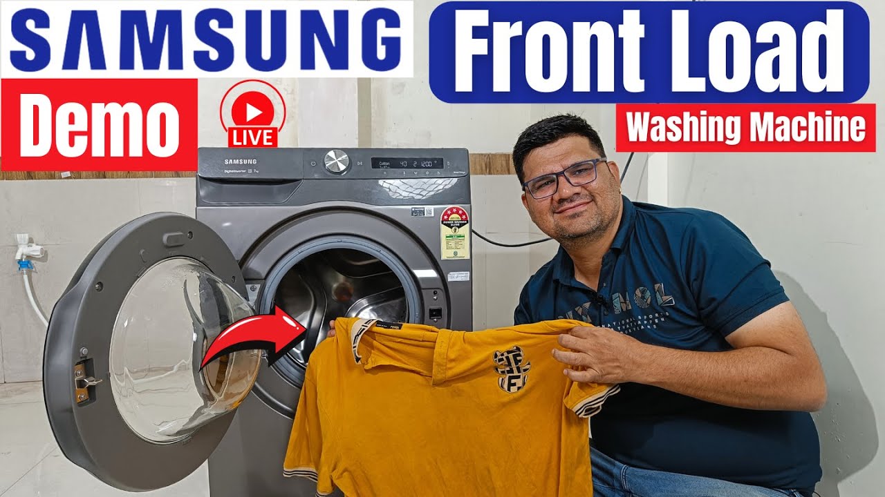 Samsung Front Load Washing Machine Demo ⚡ How to Use Samsung Front Load Washing Machine