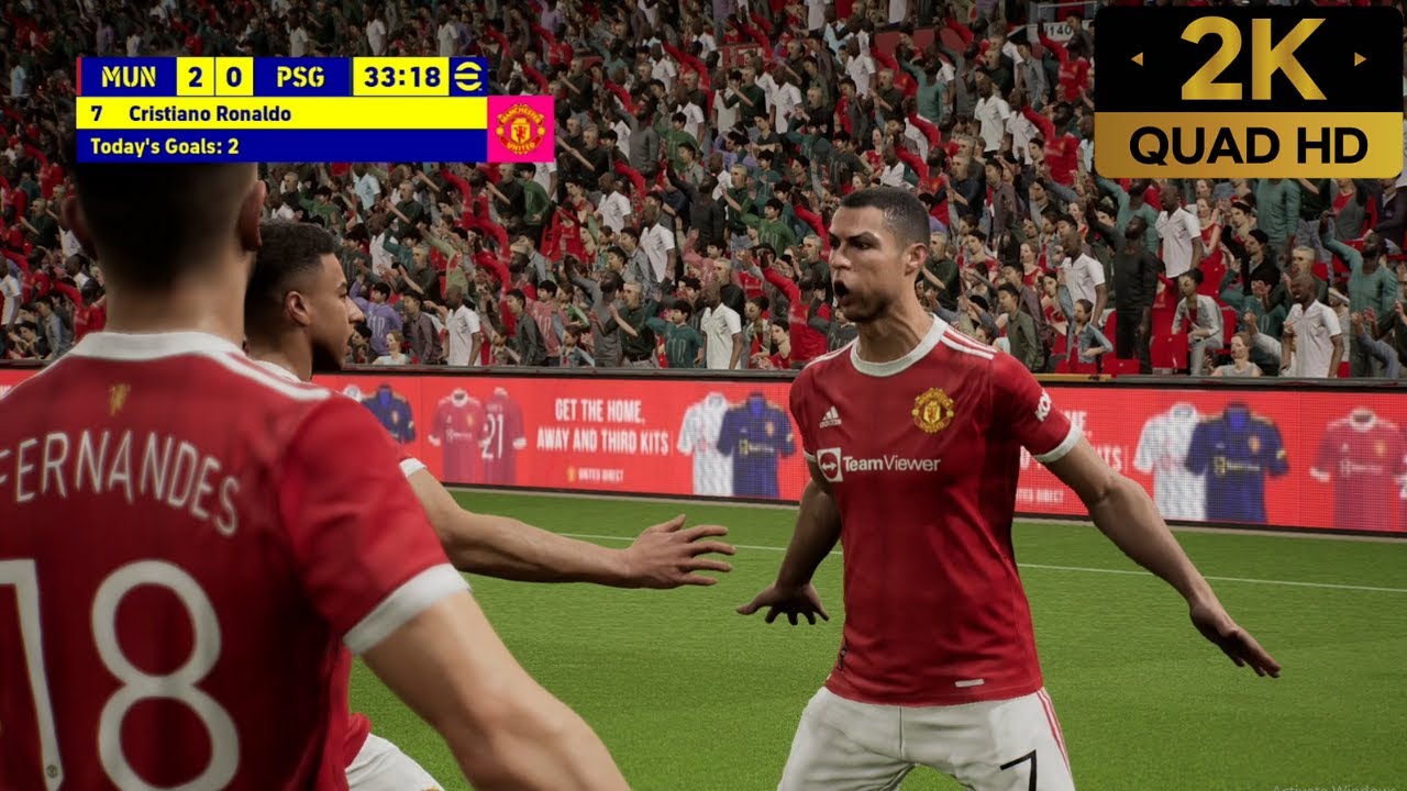 eFootball 2022(Pes 2022) Gameplay - Manchester United Vs PSG Full Match [PC 2K 60 FPS]