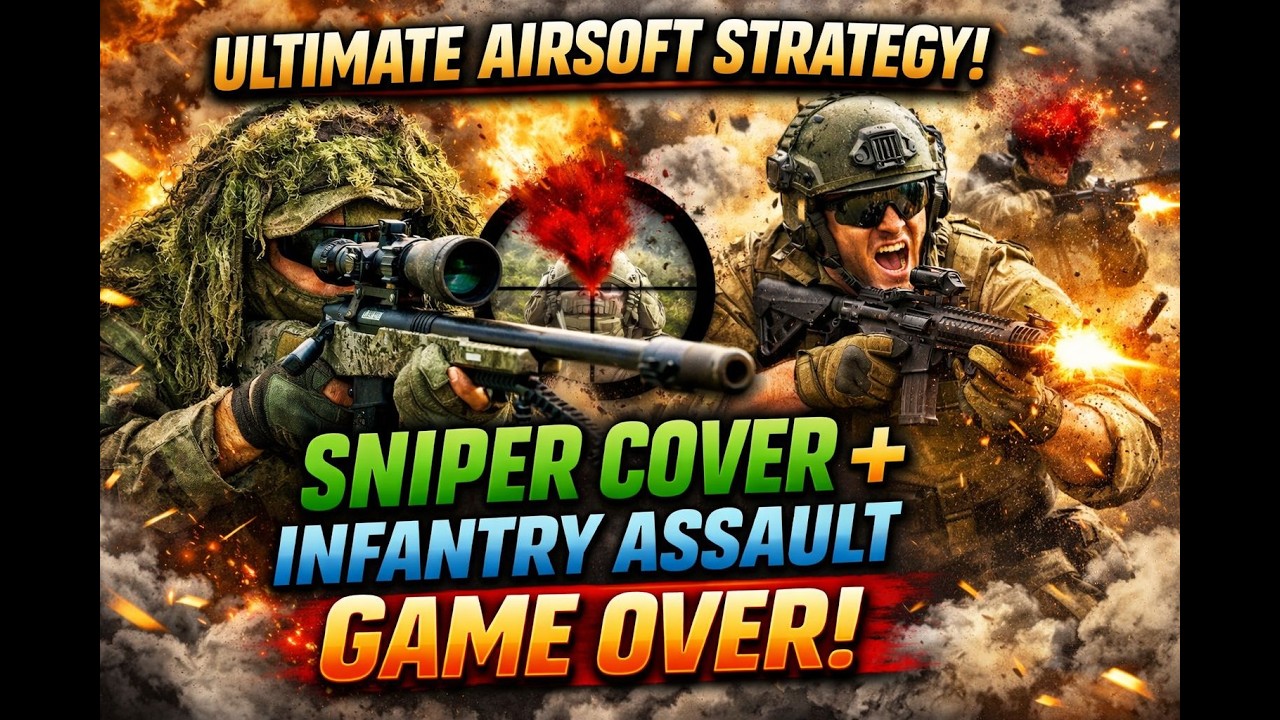 Ultimate Airsoft Strategy: Sniper Cover + Infantry Assault = GAME OVER!